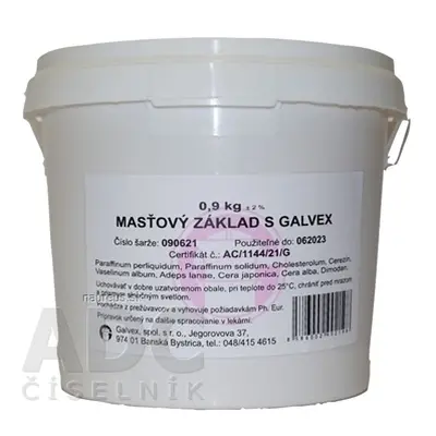 GALVEX spol. s.r.o. Masťového základu S - GALVEX ung 1x900 g