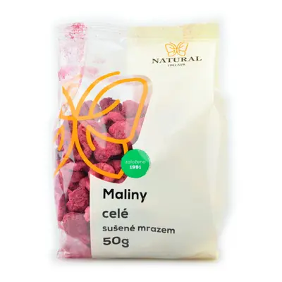 Natural Jihlava Maliny celé mrazem sušené - Natural 50g 16 ks