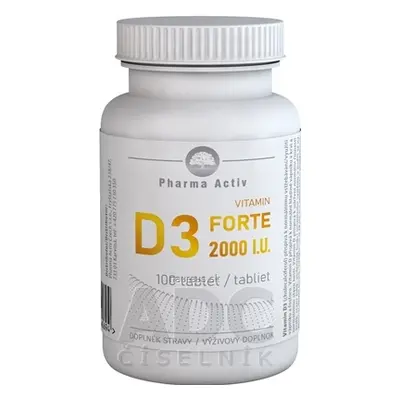 ADITIVA CZ, s.r.o. Pharma Activ Vitamin D3 FORTE 2000 IU tbl 1x100 ks