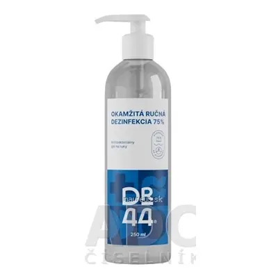 44 ENTERPRISE, s.r.o. DR.44 OKAMŽITÁ RUČNÍ DEZINFEKCE antibakteriální gel (75% ethanol) 1x250 ml