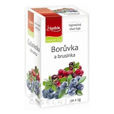 MEDIATE s.r.o. APOTHEKE PREMIER SELECTION ČAJ borůvky + brusinka 20x2 g (40 g) 20 x 2 g