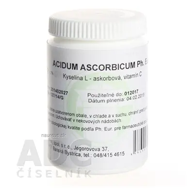 GALVEX spol. s.r.o. Acidum ascorbicum Ph.Eur. - GALVEX plv 1x100 g 100g