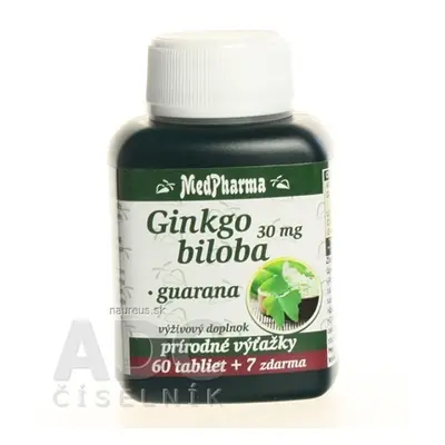 MedPharma, spol. s r.o. MedPharma GINKGO BILOBA + GUARANA tbl 60 + 7 zdarma (67 ks) 67 ks