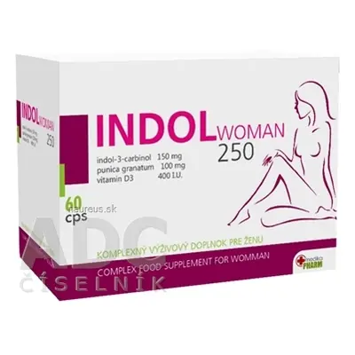 MEDIKAPHARM s.r.o. Indol WOMAN 250 cps (pro ženy) 1x60 ks 60 ks