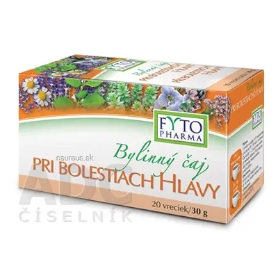 FYTOPHARMA, a.s. FYTO Bylinný čaj při bolestech hlavy 20x1,5 g (30 g) 20 x 1.5 g