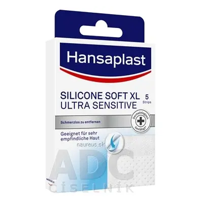 BEIERSDORF AG Hansaplast SILICONE SOFT XL ULTRA SENSITIVE náplast 1x5 ks