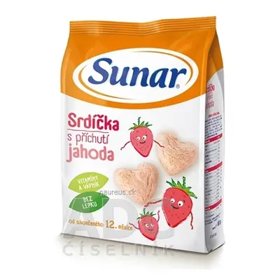 HERO CZECH s.r.o. Sunar Dětský snack Srdíčka s příchutí jahoda (od ukonč. 12. měsíce) 1x50 g 50 