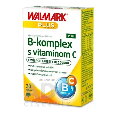 WALMARK, a.s. WALMARK B-komplex PLUS s vitamínem C tbl cucavé (inovovaný obal 2018) 1x30 ks 30 k