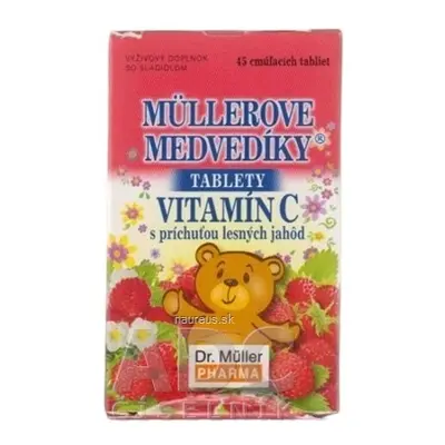 Dr. Müller Pharma s.r.o. MÜLLEROVÉ medvídci - VITAMIN C tbl s příchutí lesních jahod 1x45 ks