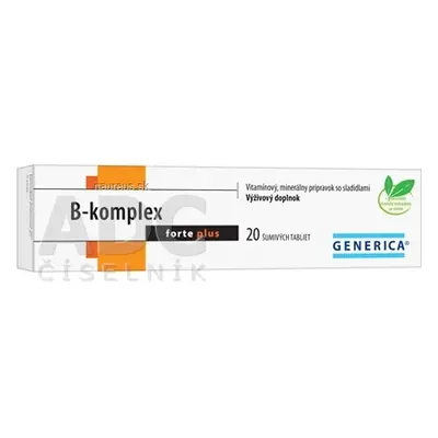 GENERICA spol. s r.o. GENERICA B-komplex forte plus tbl eff 1x20 ks 20 ks