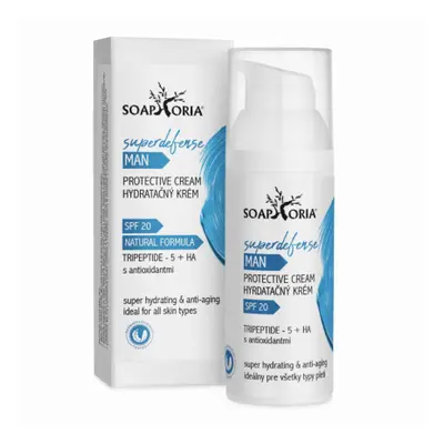 SOAPHORIA SUPERDEFENSE+ OCHRANNÝ HYDRATAČNÍ KRÉM S SPF 20 PRO MUŽE (TRIPEPTIDE - 5 & ANTIOXIDANT