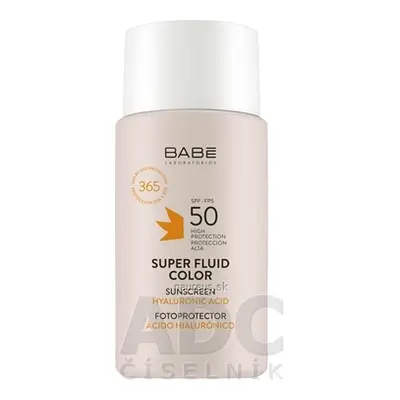 BABÉ LABORATORIOS BABÉ SUPER FLUID COLOR SPF50 tónovaný fluid pro všechny typy pleti 1x50 ml