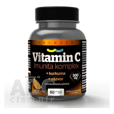 Salutem Pharma s.r.o. Vitamin C 500 mg Imunita komplex SALUTEM cucavé tablety s kurkumou a zázvo