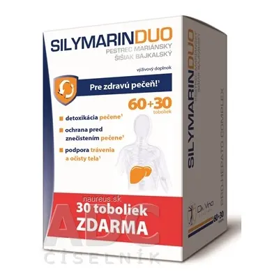 Simply You Pharmaceuticals a.s. SILYMARIN DUO - DA VINCI cps 60 + 30 zdarma (90 ks) 90 ks