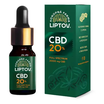 Konopná farma Liptov CBD olej 20% 10ml