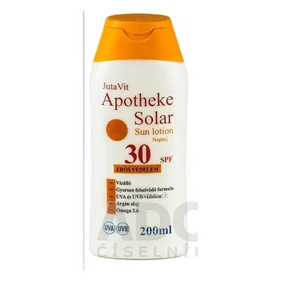 JuvaPharma Kft. JutaVit Apotheke Solar Sun lotion 30 SPF opalovací mléko 1x200 ml 200 ml