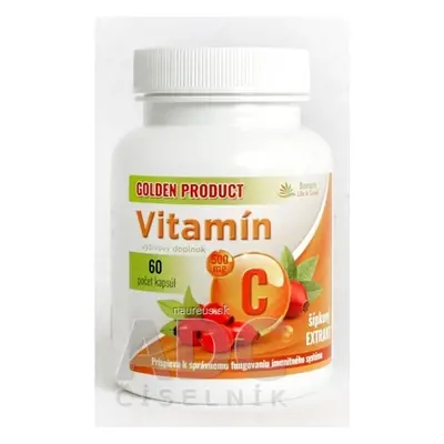 Pavol Kurbel GOLDEN PRODUCT Vitamin C 500 mg + B3 + D3 + šipky cps 1x60 ks