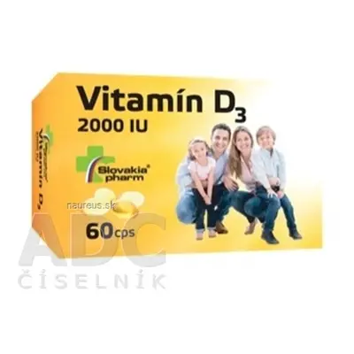 Slovakiapharm SK, s.r.o. Slovakiapharm Vitamin D3 2000 IU cps mol 1x60 ks