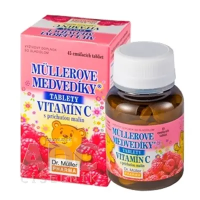 Dr. Müller Pharma s.r.o. Müllerová medvídci - vitamin C tbl s příchutí malin 1x45 ks 45 ks