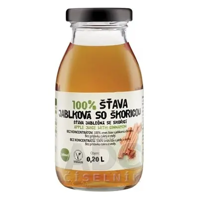 ZDRAVO ORGANIC zdravě 100% ŠŤÁVA JABLEČNÁ se skořicí 1x200 ml 200ml