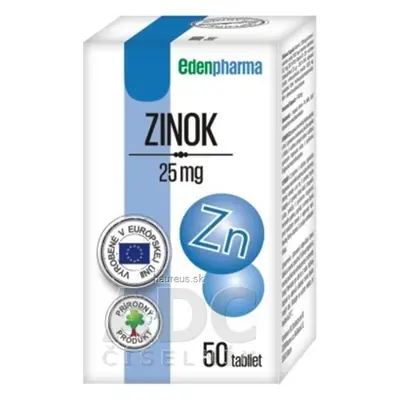 EDENPharma, s.r.o. EDENPharma ZINEK 25 mg tbl 1x50 ks 50 ks