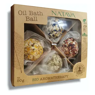 NATAVA Vánoční kazeta oil bath balls MIX 50g 4x50g