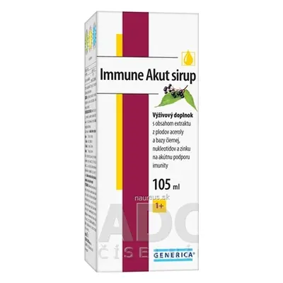 GENERICA spol. s r.o. GENERICA Immune Akut sirup 1x105 ml 105 ml