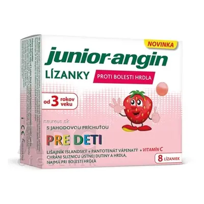 HCS Health Care Supply GmbH Junior-angin lízátka pro děti s jahodovou příchutí 1x8 ks 8 ks