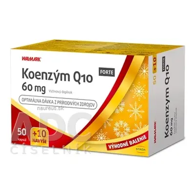 WALMARK, a.s. WALMARK Koenzym Q10 FORTE 60 mg PROMO 2020 cps 50 + 10 navíc (60 ks) 60mg