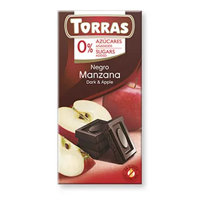 Torras ES Torras čokoláda DIA hořká ček. s jablkem 75g 75 g