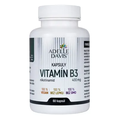 Adelle Davis Adelle Davis - Vitamin B3 (Niacinamid) 400 mg, 60 kapslí 60 ks