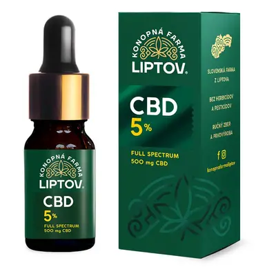 Konopná farma Liptov CBD olej 5% 10ml