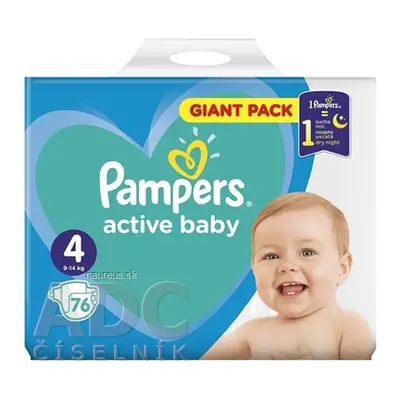 Procter and Gamble DS Polska Sp. z o.o. PAMPERS active baby Giant Pack 4 Maxi dětské pleny (9-14