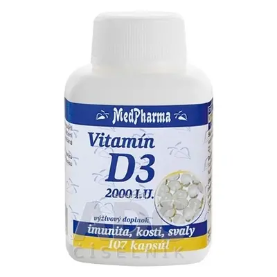 MedPharma, spol. s r.o. MedPharma VITAMÍN D3 2000 IU cps 1x107 ks