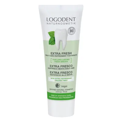 Logona EXTRA FRESH daily care zubní pasta máta bez fluoridu 75 ml