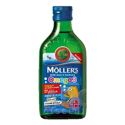 Orkla Health AS MOLLER&#39;S Omega 3 RYBÍ OLEJ Ovocná aroma z jater tresek 1x250 ml 250 ml