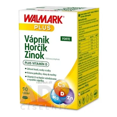 WALMARK, a.s. WALMARK Vápník Hořčík Zinek FORTE tbl 1x90 ks