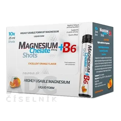 Salutem Pharma s.r.o. MAGNESIUM Chelate + B6 orange SALUTEM ampule na pití s pomerančovou příchu