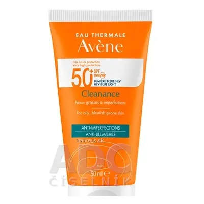 Pierre Fabre Dermo-cosmétique AVENE Cleanance SPF50+ ANTI-BLEMISHES sluneční ochrana, citlivá po