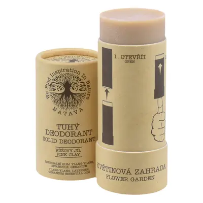 NATAVA Tuhý deodorant - Květinová zahrada 60 g