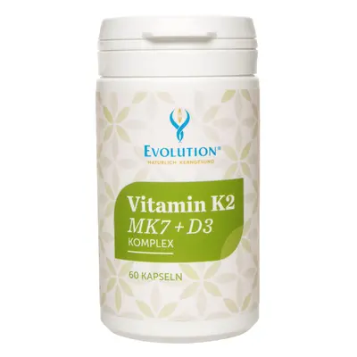 Evolution Vitamin K2 MK7 + D3 Komplex (60 rostlinných kapslí) 34 g