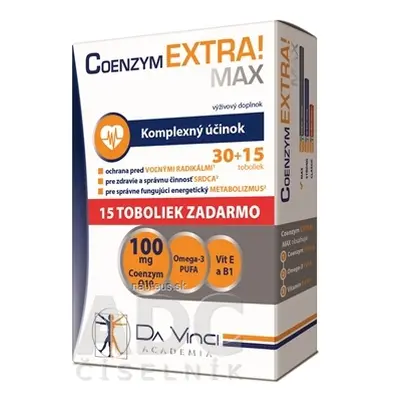 Simply You Pharmaceuticals a.s. COENZYM EXTRA MAX 100mg - DA VINCI cps 30 + 15 zdarma (45 ks) 45