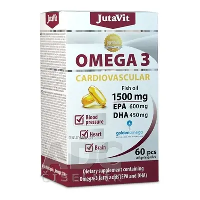 JuvaPharma Kft. JutaVit Omega 3 Kardiovaskulář 1500 mg cps (EPA 600 mg, DHA 450 mg) 1x60 ks