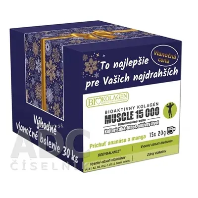 A S P s.r.o. asp BIOAKTIVNÍ KOLAGEN MUSCLE Vánoce nápoj v prášku, sáčky 30x20 g (600 g)