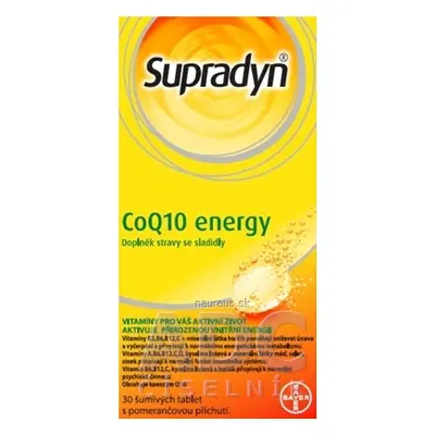 Delpharm Gaillard Supradyn CoQ10 Energy šumivé tablety s pomerančovou příchutí 1x30 ks