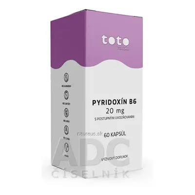 TOTO Pharma s.r.o. TOTO pyridoxin B6 20 mg cps s postupným uvolňováním 1x60 ks