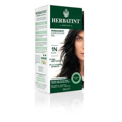 HERBATINT HERBATINT 1N černá permanentní barva na vlasy 150 ml