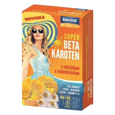 VITAR s.r.o. Revital PREMIUM SUPER BETA-KAROTEN tbl (s měsíčkem a sedmikráskou) 40 + 20 zdarma (