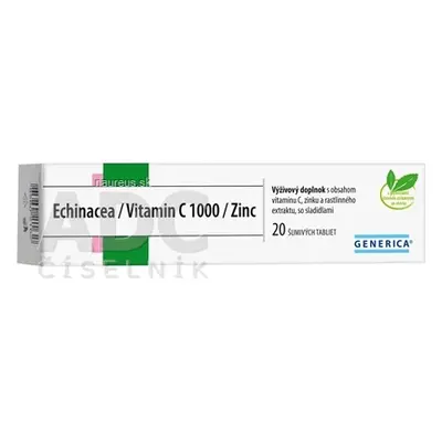 GENERICA spol. s r.o. GENERICA Echinacea / Vitamin C 1000 / Zinc tbl eff 1x20 ks 20 ks