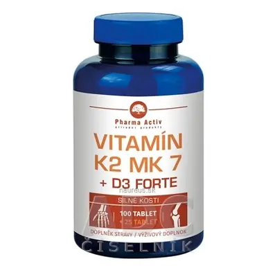 ADITIVA CZ, s.r.o. Pharma Activ Vitamin K2 MK 7 + D3 FORTE tbl (inov.2020) 100 + 25 (125 ks)